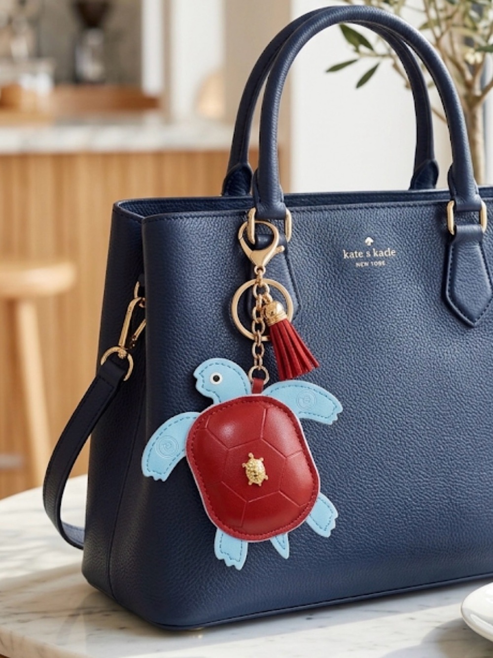 Red & Turquoise Turtle Keychain Bag Charm unbranded - new in packaging